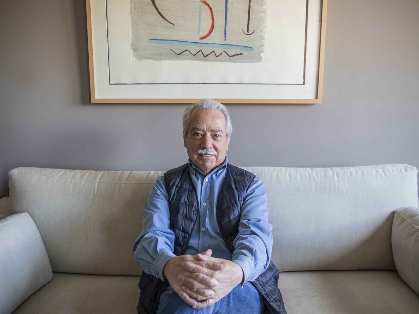El sociólogo Juan Díez-Nicolás, en su casa en Madrid esta semana.