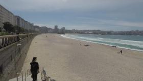 Playa y terraza después de votar en A Coruña