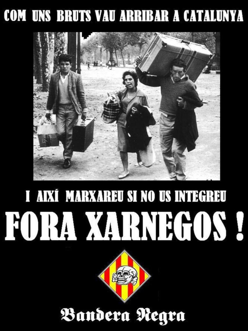 Cartel independentista contra los charnegos