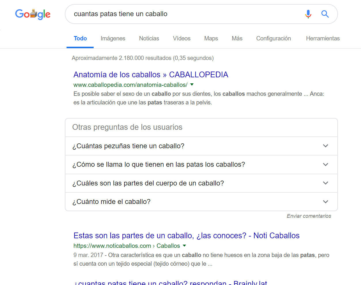 Por qué los caballos tienen seis patas según Google