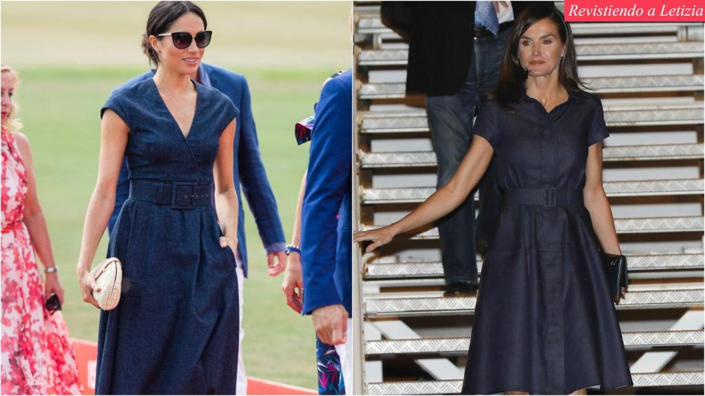 Meghan Markle y la reina Letizia compartiendo estilo.