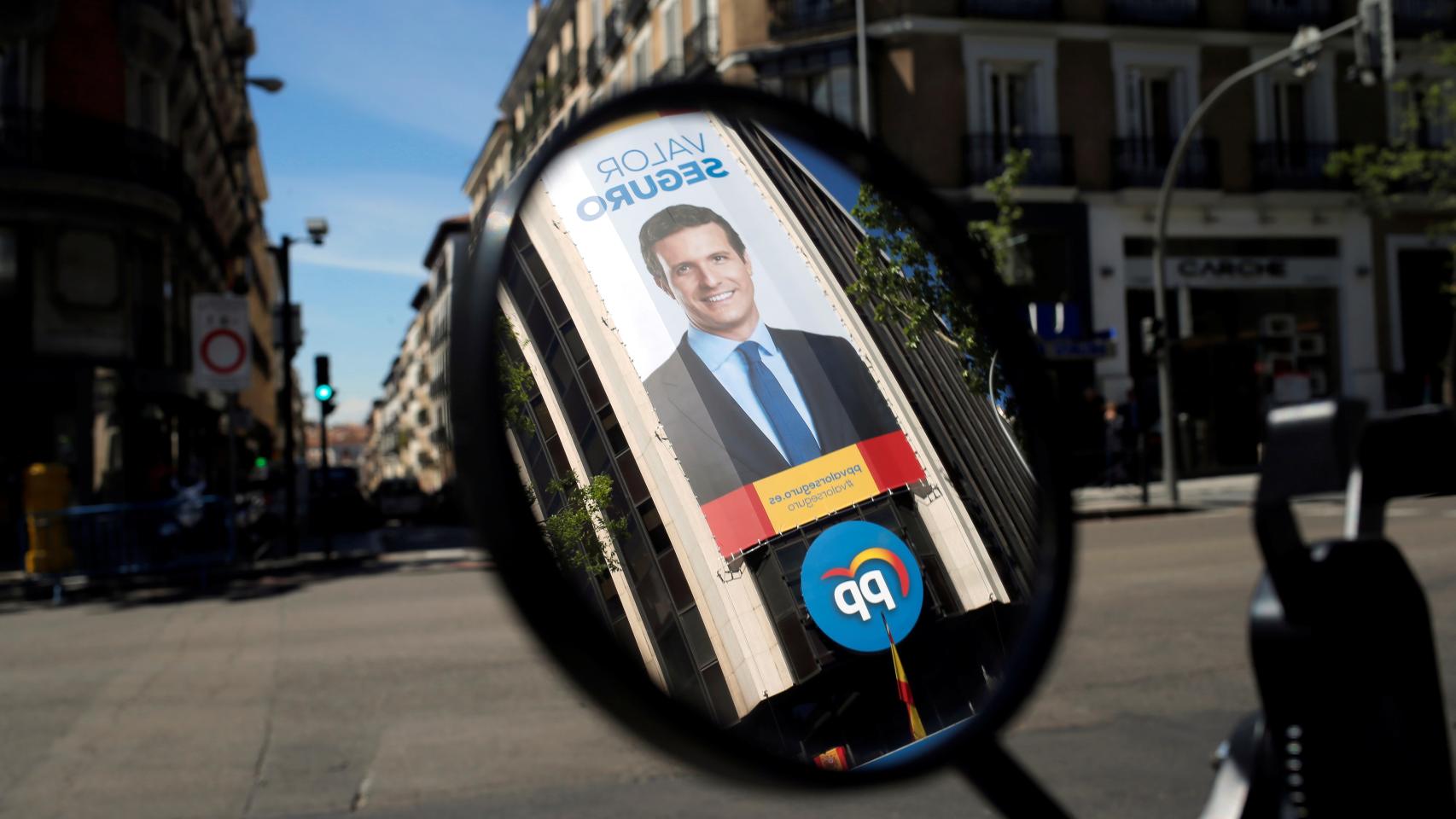 La fachada de la dirección nacional del PP en calle Génova (Madrid).