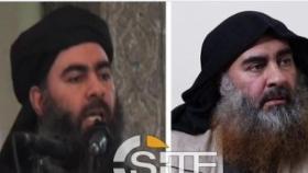 Al-Baghdadi (en 2014) y en el vídeo difundido este lunes