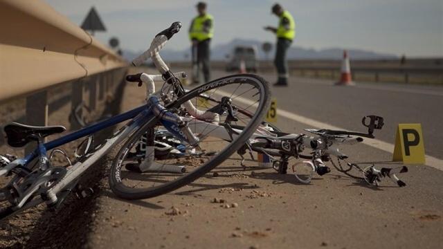 Imagen de archivo de un accidente de bicicleta.