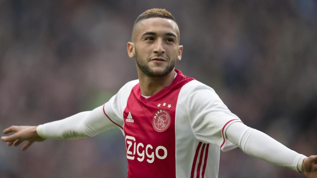 Ziyech, en un partido del Ajax de Ámsterdam. Foto: ajax.nl