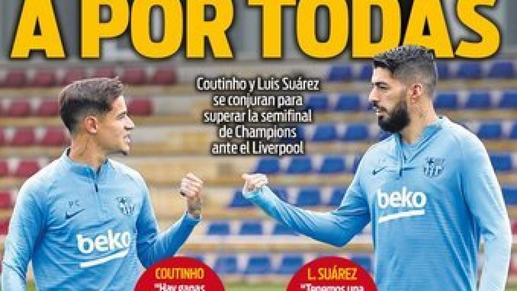 Portada del Diario Sport (30/4/2019)