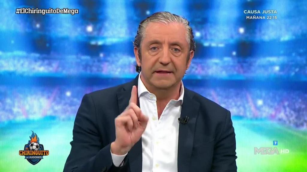 Josep Pedrerol en El Chiringuito. Foto: Twitter. (@elchiringuitotv)