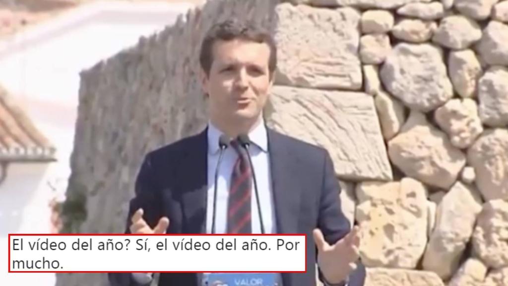 Pablo Casado cuando bromeaba sobre la 'cistitis' de Pedro Sánchez.