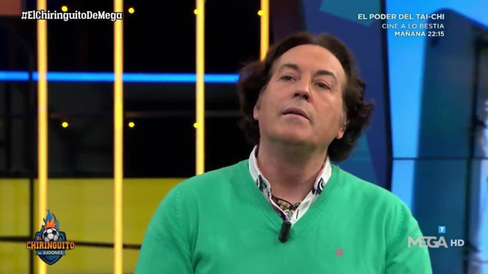 Pipi Estrada en 'El Chiringuito'. Foto: Twitter (@elchiringuitotv)