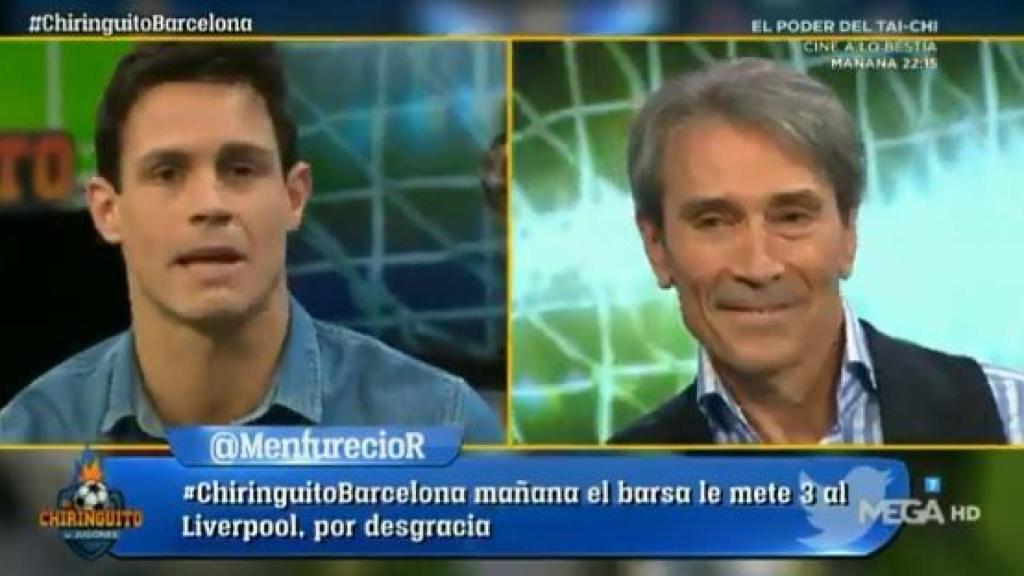 Edu Aguirre en 'El Chiringuito'. Foto: Twitter (@elchiringuitotv)