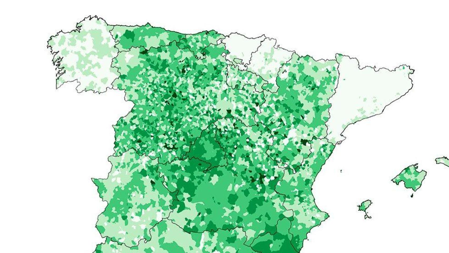El mapa que explica por qué Vox no tuvo éxito en Galicia