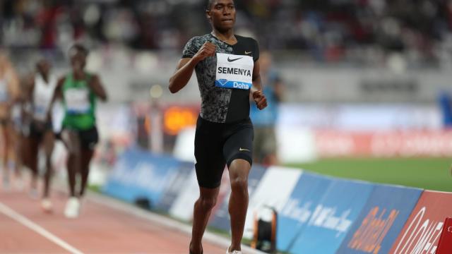 Semenya durante la Liga de Diamante en Doha