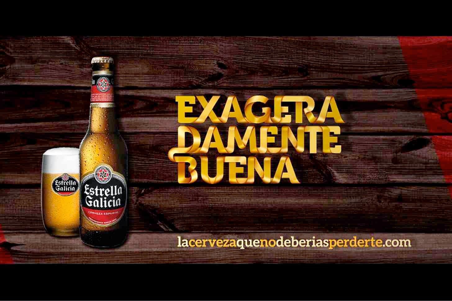 El lema pasó del escándalo a exageradamente buena (@estrellagalicia)