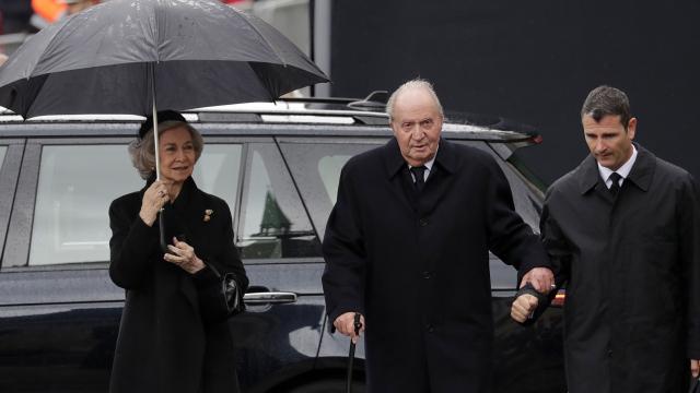 La reina Sofía y el rey Juan Carlos han querido estar presentes en el funeral de Juan de Luxemburgo.