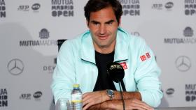 Federer en rueda de prensa