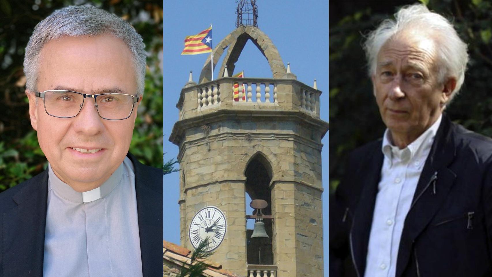 Joan Planellas, iglesia de Jafre, y Albert Boadella.