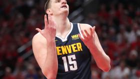 Nikola Jokic, durante un partido contra los Blazers