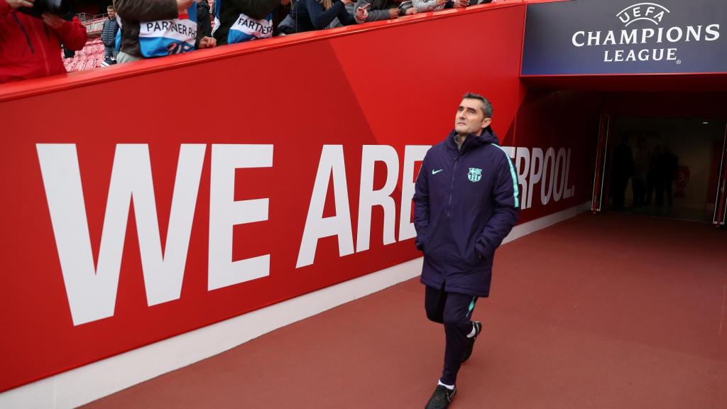 Ernesto Valverde, en Anfield