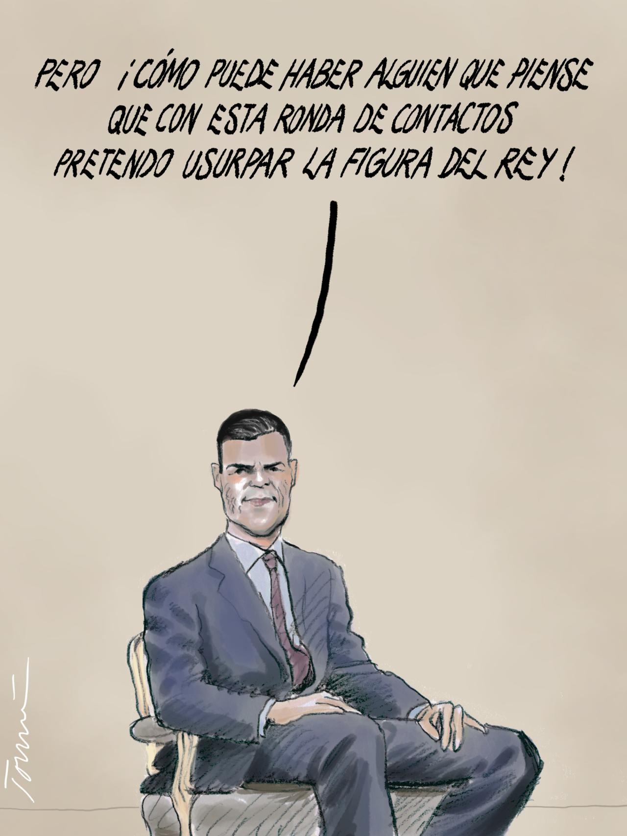 Sánchez, retratado