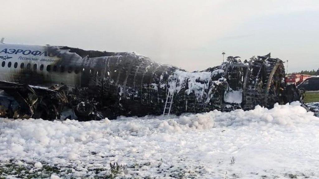 Imagen del accidente del Sukhoi Superjet 100.