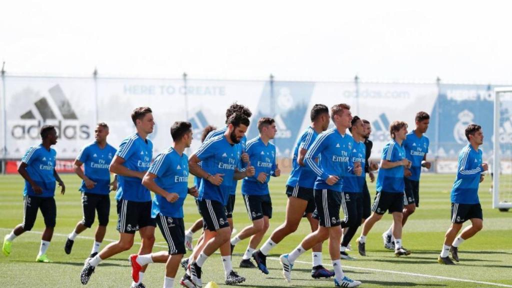 El Real Madrid se ejercita para preparar el partido ante la Real Sociedad