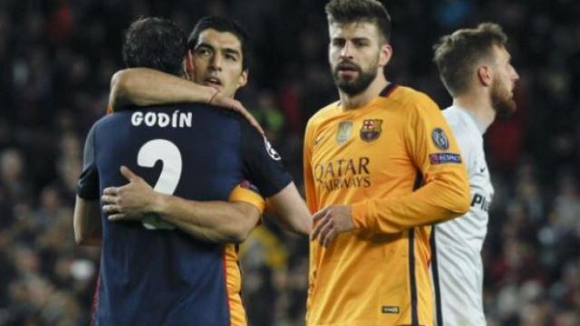 El emotivo mensaje de despedida de Piqué a Godín: En La Liga se te echará de menos