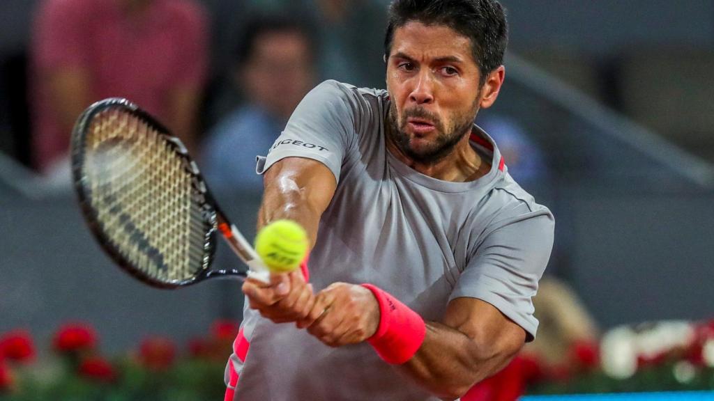 Fernando Verdasco en su primer partido en el Mutua Madrid Open