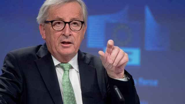 El presidente Jean-Claude Juncker, durante la rueda de prensa