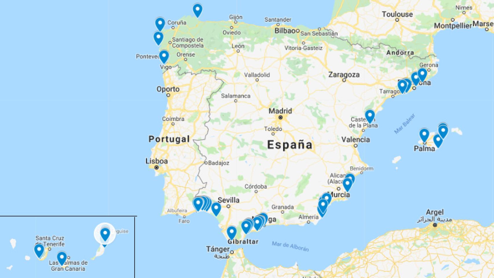 Estas son las 50 playas que han perdido la bandera azul este año