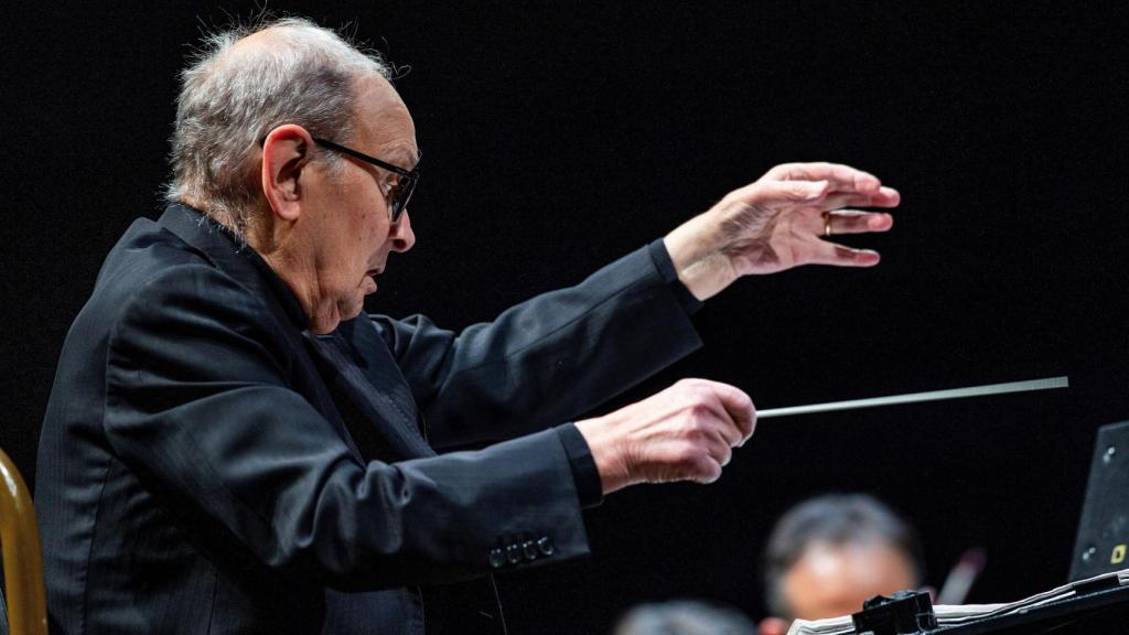 Ennio Morricone en su concierto en Madrid.