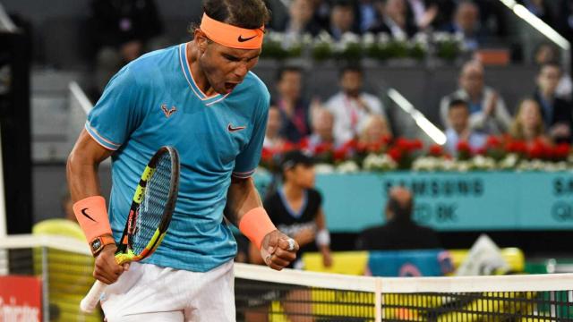 Nadal, durante el partido ante Tiafoe.