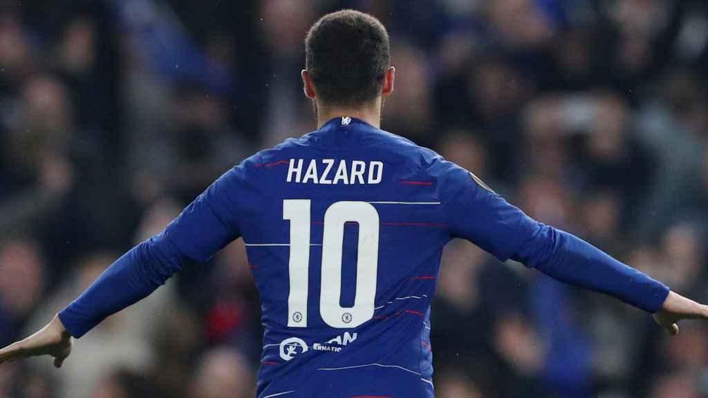 Eden Hazard, en un partido del Chelsea en la Europa League