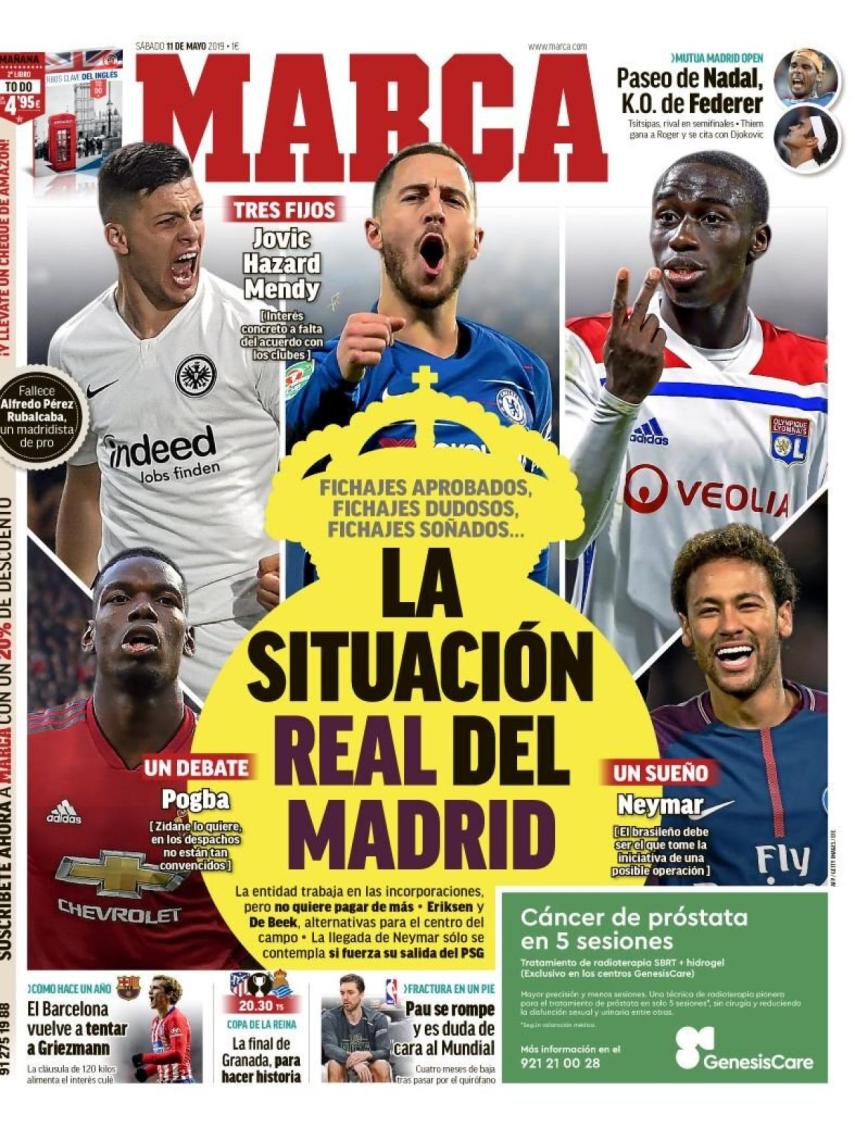 La portada del diario MARCA (11/05/2019)