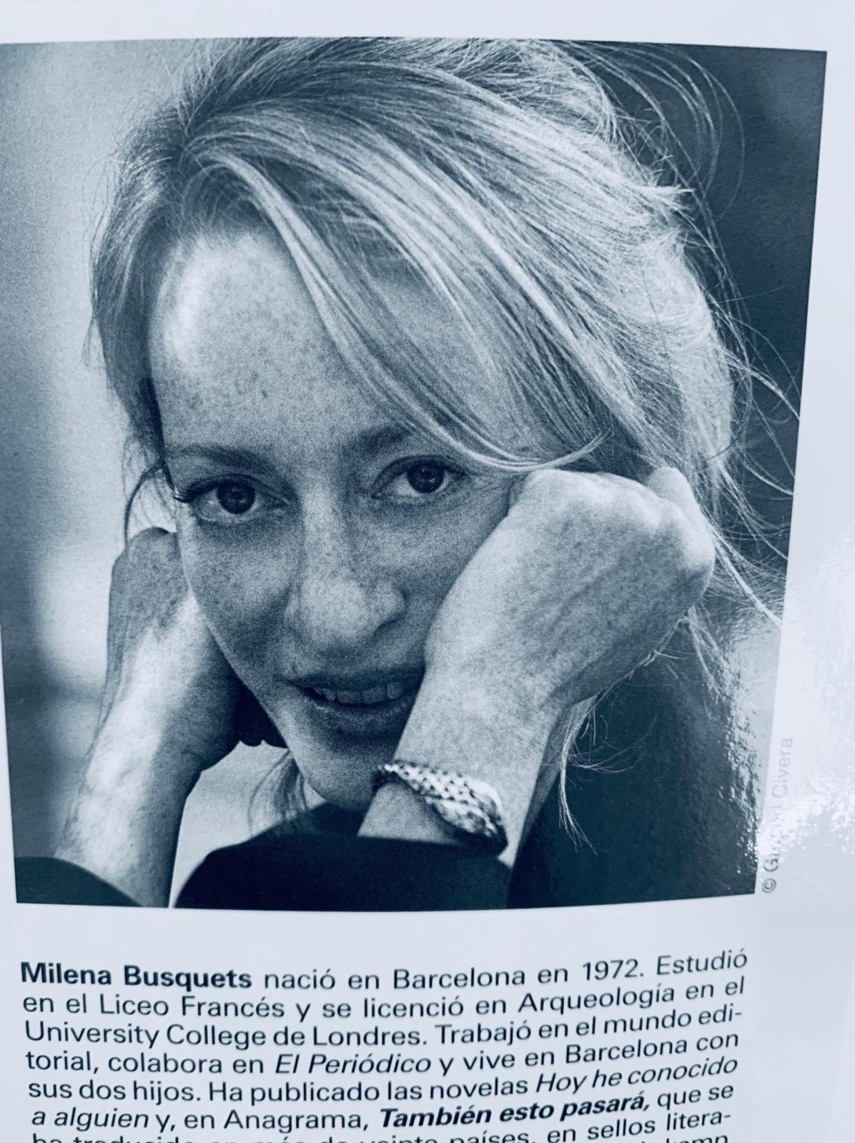 ¿Elige un escritor la fotografía de la solapa de sus libros? Milena Busquets por Gregori Civera