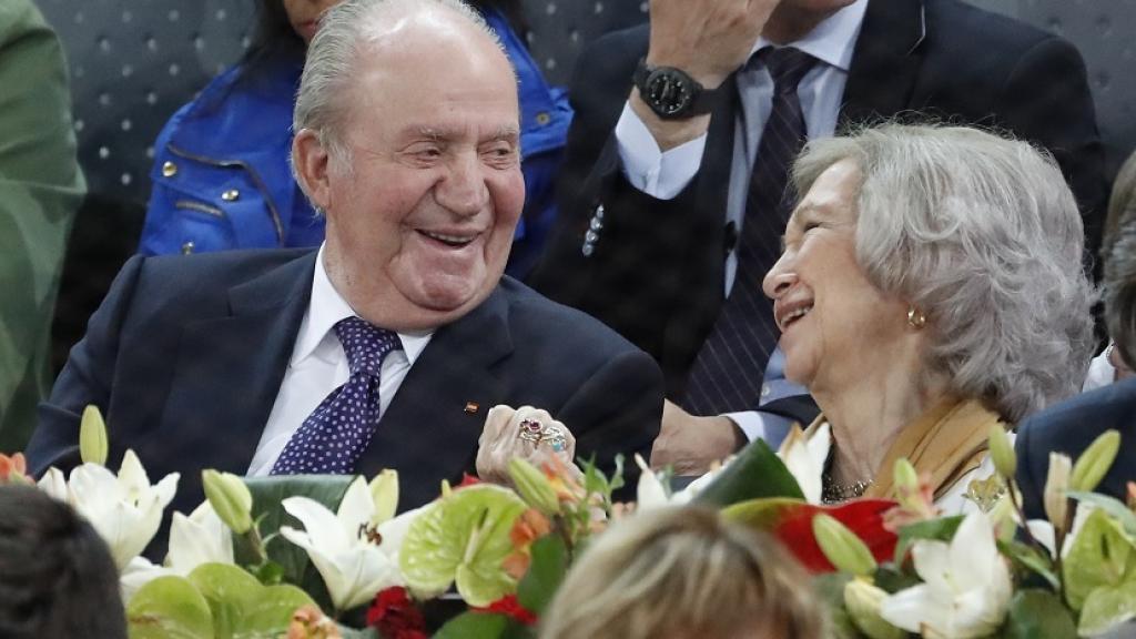 Los reyes eméritos Juan Carlos y Sofía en un partido de Rafa Nadal, en 2019.