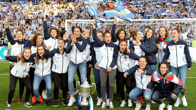 La fiesta de la Real Sociedad por la Copa de la Reina