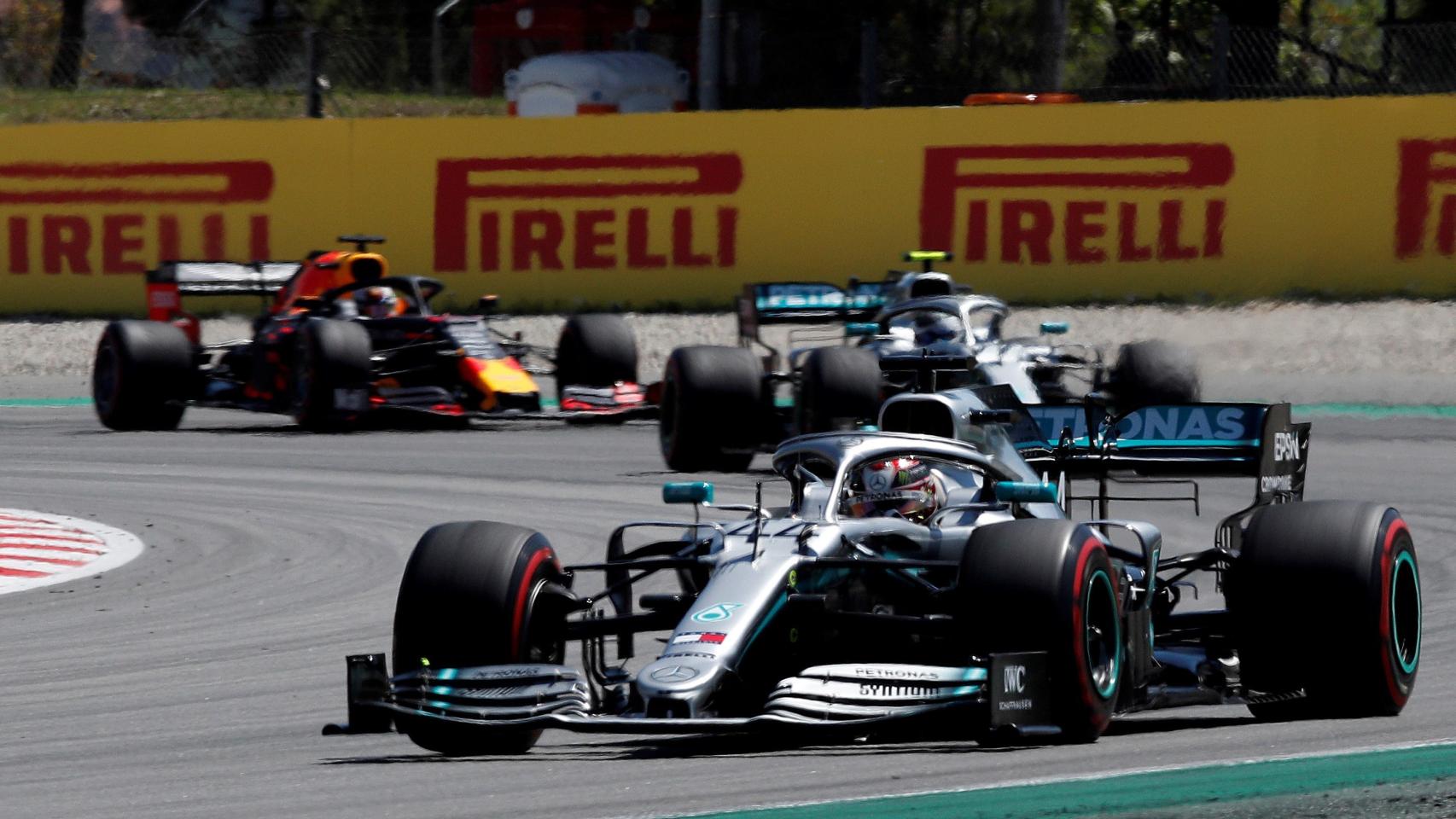 Hamilton, en el circuito de Montmeló