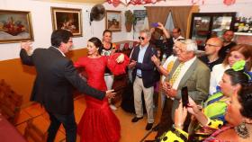 Inés Arrimadas y Juan Marín, bailando sevillanas en la Feria del Caballo de Jerez.