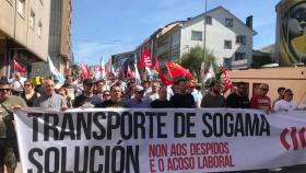 Masiva manifestación de Sogama en Ordes