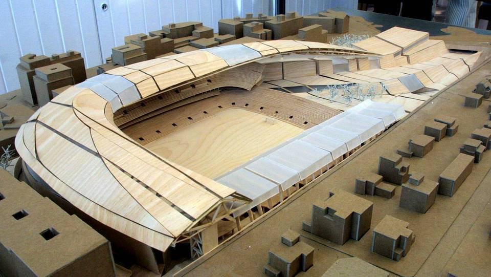 Maqueta del nuevo estadio de Riazor de Peter Eisenman