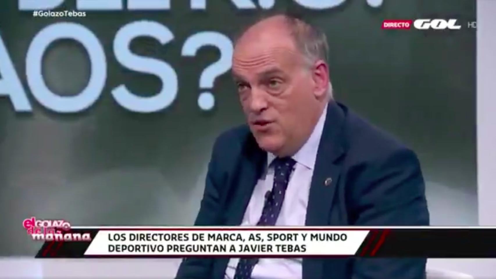 Javier Tebas en El Golazo de la Mañana.