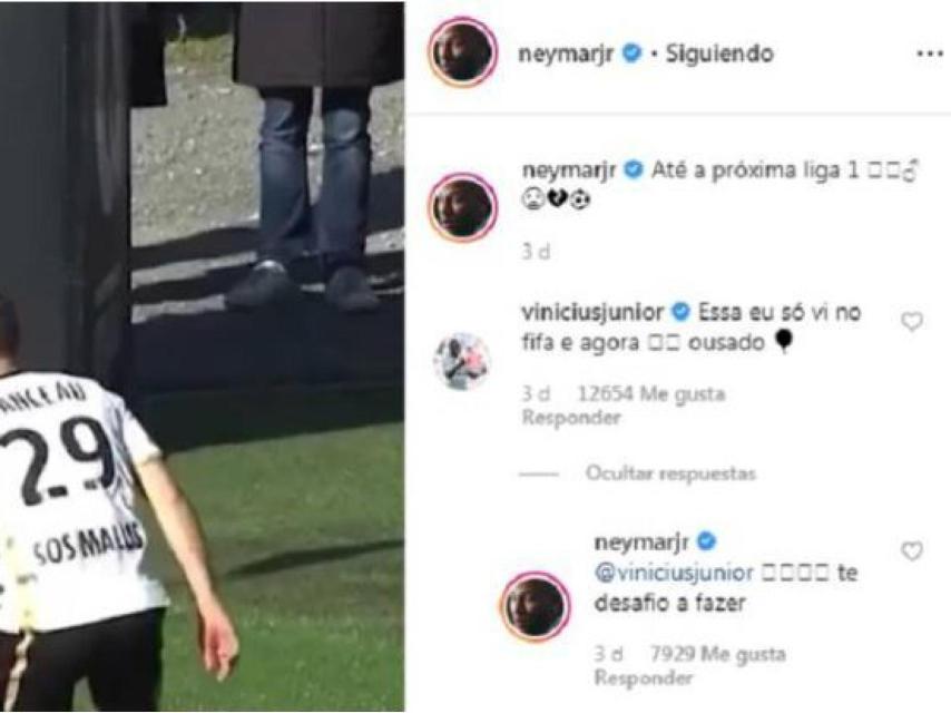 El reto que lanza Neymar a Vinicius