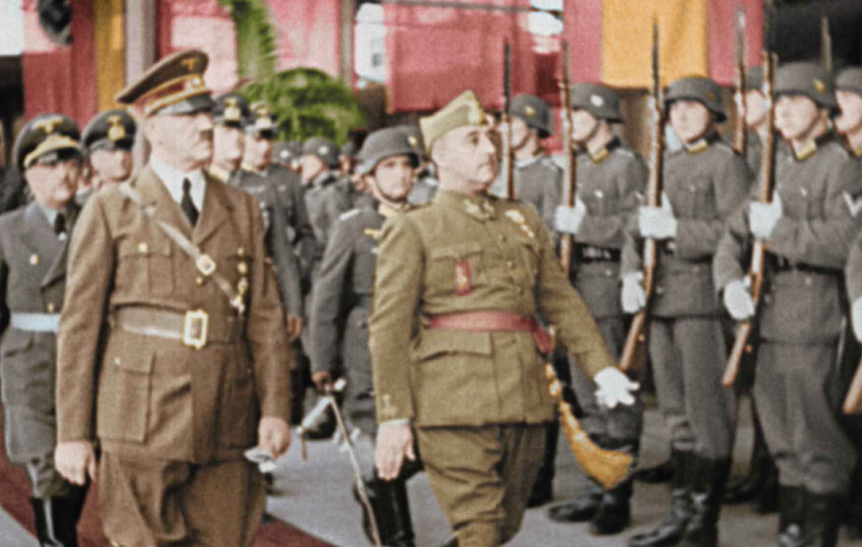 Hitler y Franco en Hendaya.