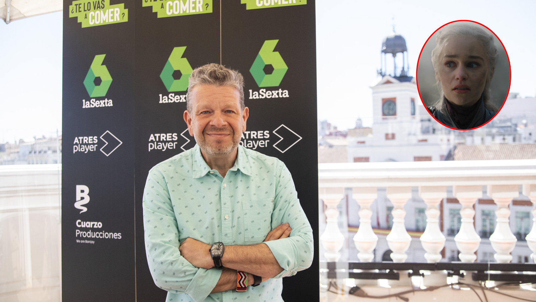 Alberto Chicote, en la terraza de su restaurante Puertalsol.