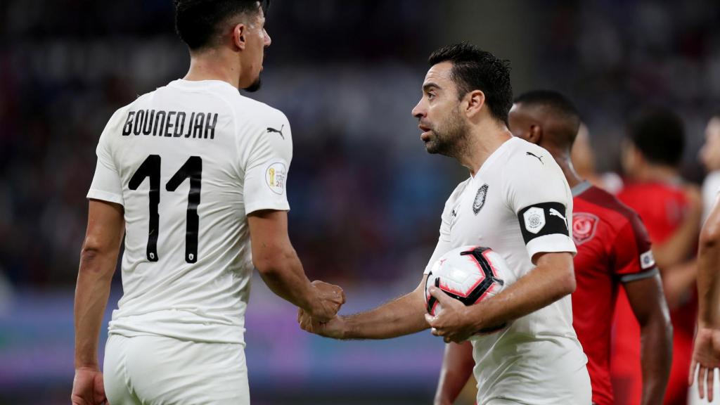 Xavi Hernández en su penúltimo partido en Qatar