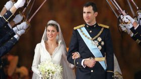 Felipe y Letizia el día de su boda, el 22 de mayo de 2004.