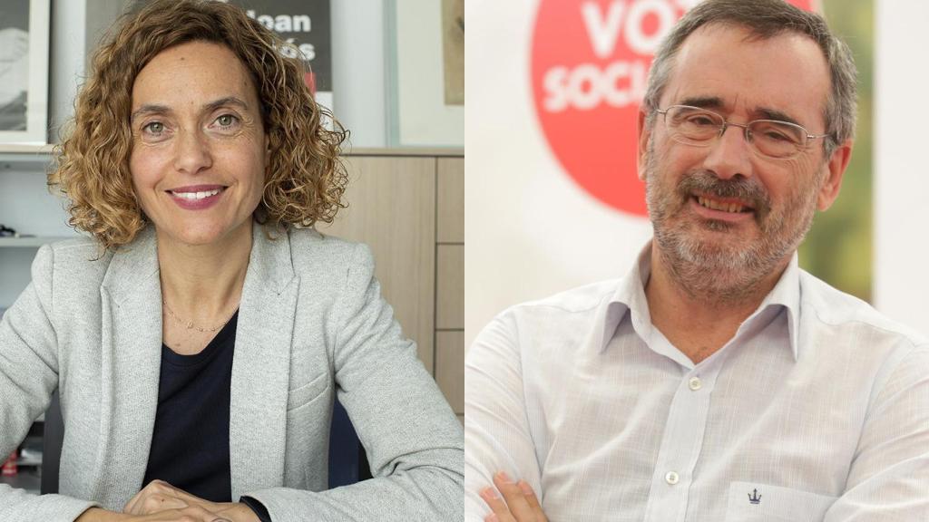 Meritxell Batet, nueva presidenta del Senado, y Manuel Cruz, del Senado.