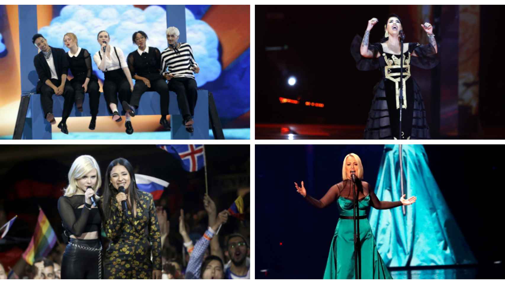 Algunos de los países candidatos a ganar Eurovisión en un montaje JALEOS.