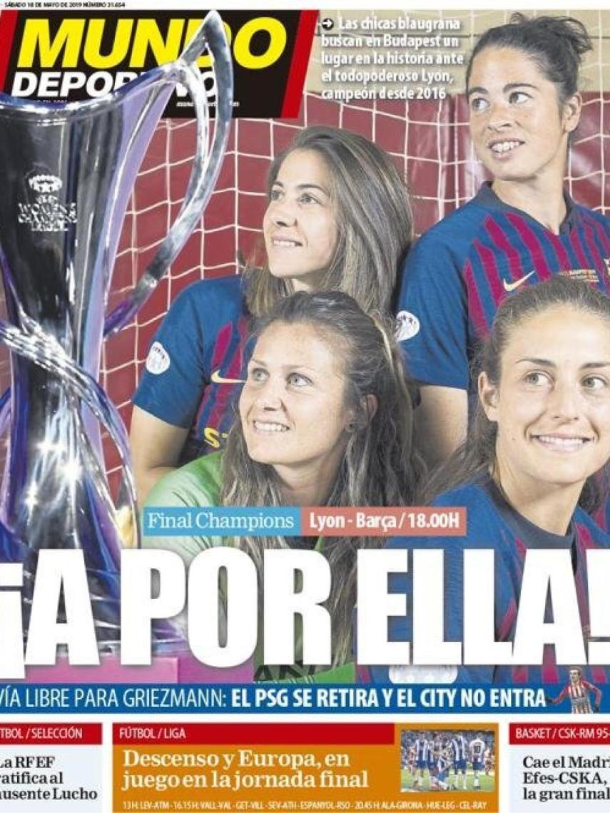 La portada del diario Mundo Deportivo (18/05/2019)