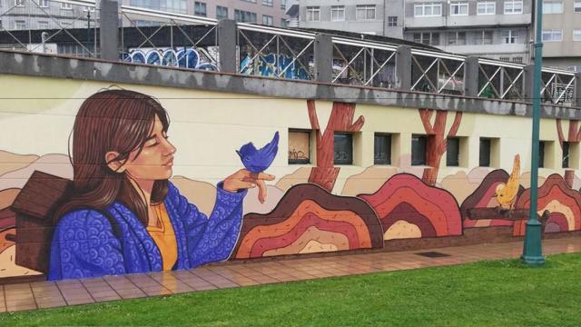 Obra de Lidia Cao en la zona de San Diego